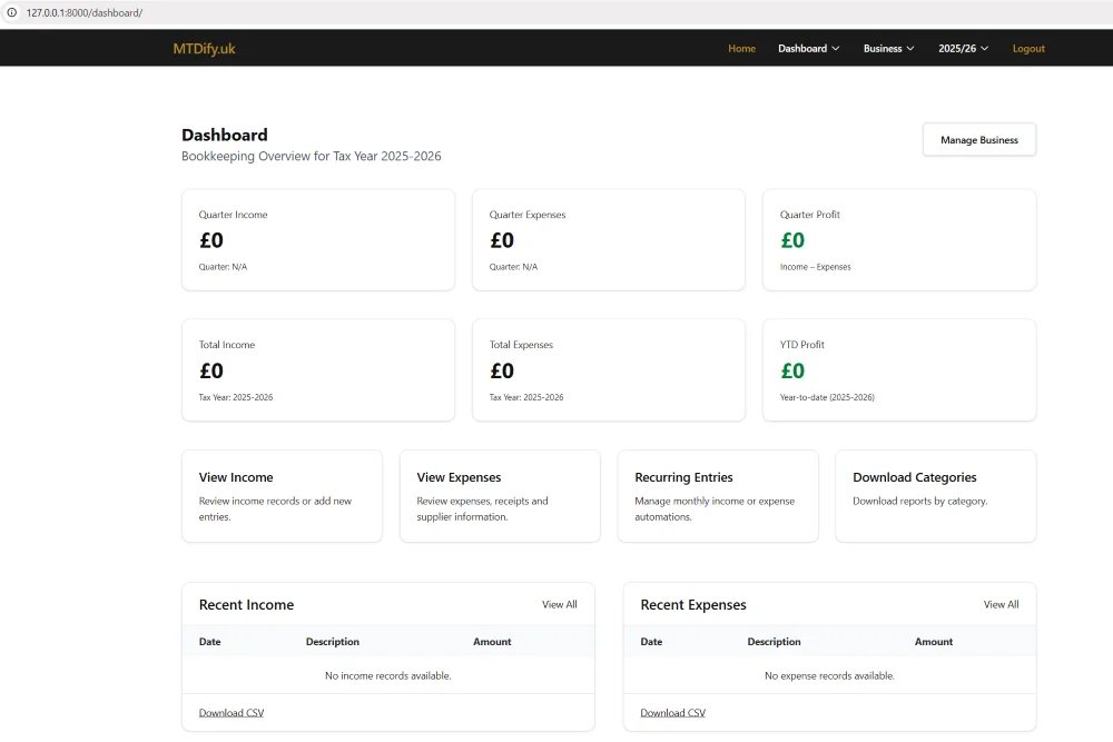 uk digital bookkeeping software mtdify