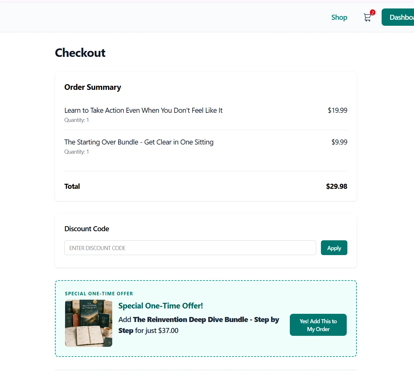 Bump Order Feature