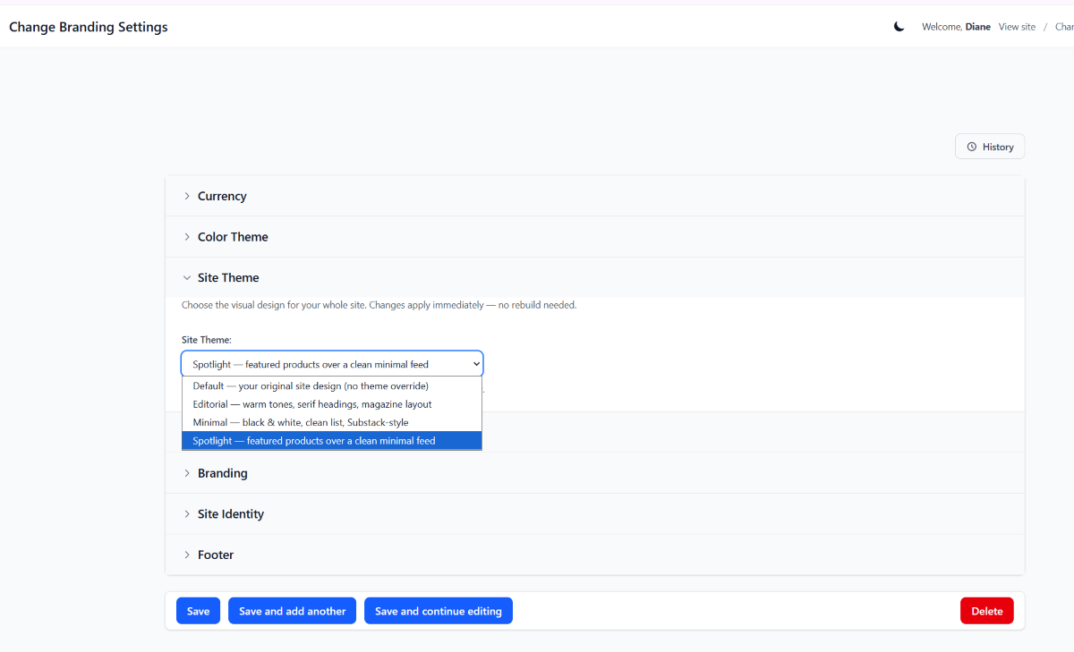 Site Themes