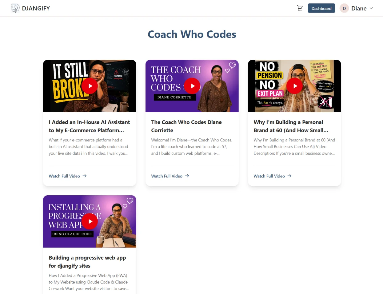 Video Hub. Add your videos