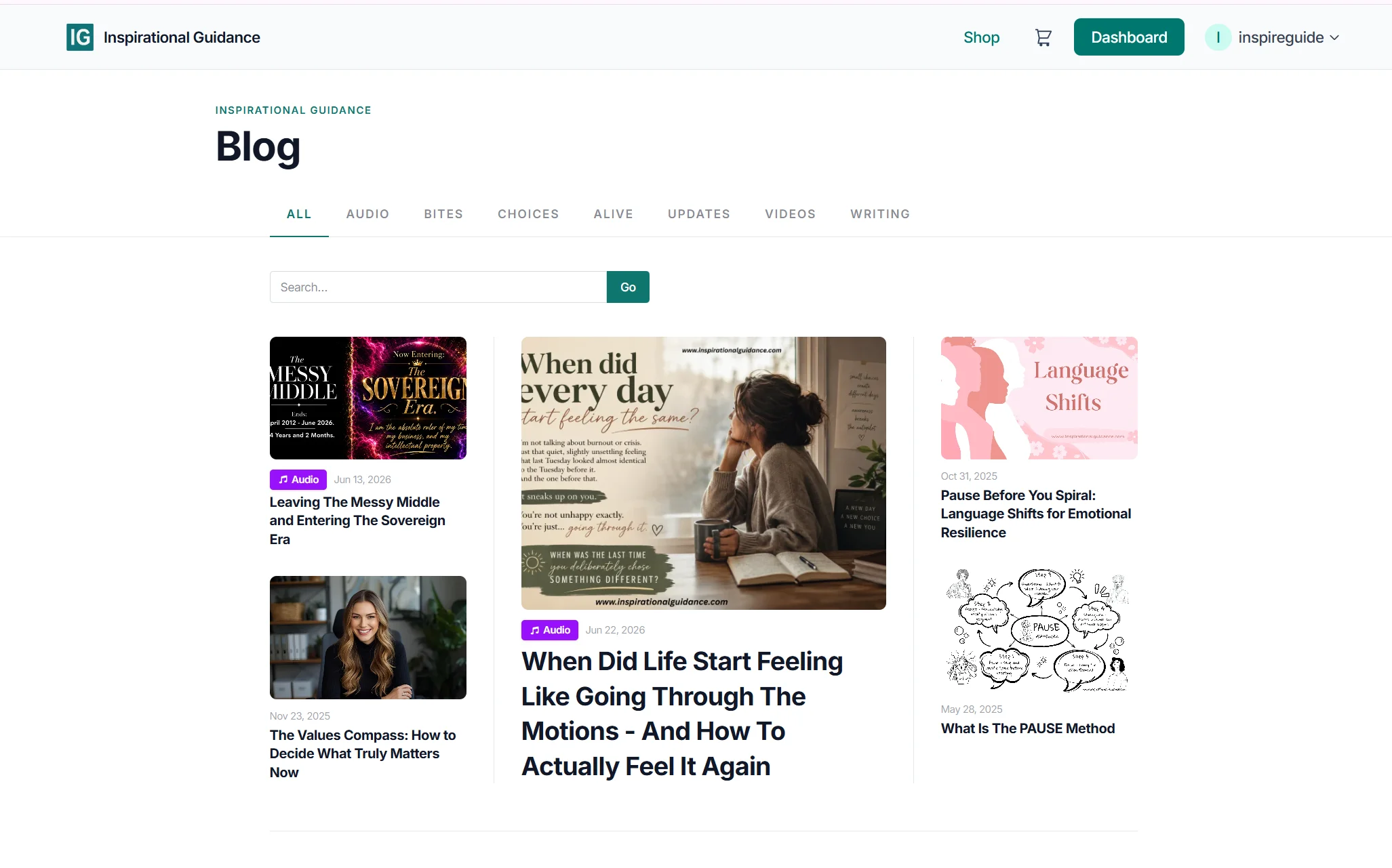 Blog Homepage